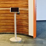 viveroo kiosk floor stand front scanner