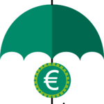 Regenschirm mit Euro-Zeichen
