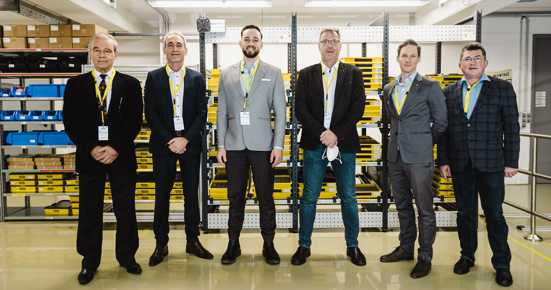 rof. Rolf Steinhilper, Univ. Bayreuth, Michael Kiel, Konzernbereichsleiter Operations bei EVVA, Jan-Niklas Beicher, Fraunhofer Austria, Gerald Doleschel, Geschäftsführer Peterquelle Lukas Lingitz, Fraunhofer Austria und Wolfgang Sommer, Peterquelle Mineralswasser GmbH