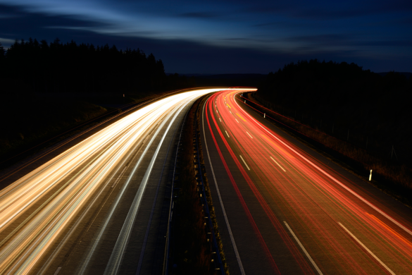 DDScad: Verkehr mit in der Zeit verschwimmenden Lichter
