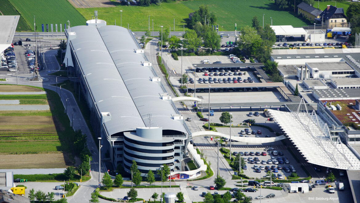 Parkgarage Flughafen Salzburg Luftaufnahme (c)Salzburg Airport 1400x788 M.Bildnachweis