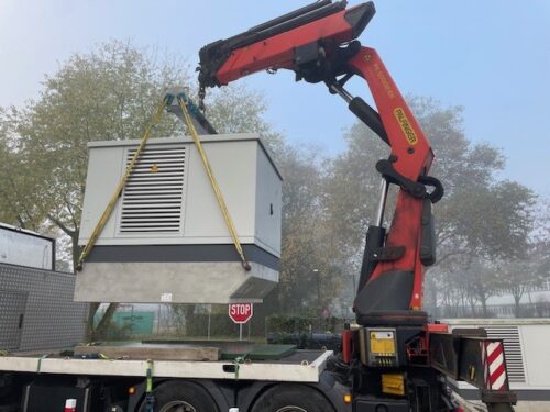 Anlieferung von einer Trafostation 